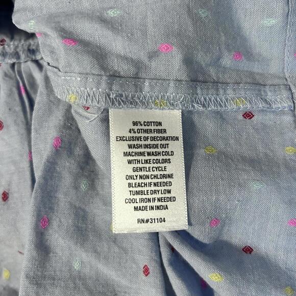 NWT Crown & Ivy Blue Dress with‎ embroidered details Women's size PL - Picture 7 of 7